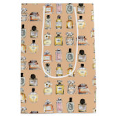 ファンシー香水ボトル模様 ミディアムペーパーバッグ (裏面)