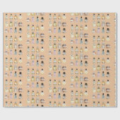 ファンシー香水ボトル模様 ラッピングペーパー (フラット)