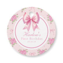 ファンシー1ピンクコケットボウファースト誕生日