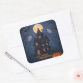 ファンシー かわいい スプーキー お化け屋敷 | ハロウィン -  スクエアシール (封筒)