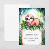 ファンシー キッズ スロー バースデー サンキューカード (正面/裏面)