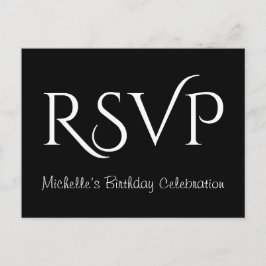 ファンシー&グラマラスな「RSVP」ポストカード ポストカード