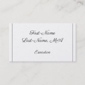 ファンシー、スクリプト、エグゼクティブ・ビジネス・カード 名刺 (正面)