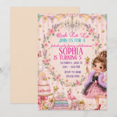 ファンシー・ナンシーの誕生日招待状 招待状 (正面/裏面)