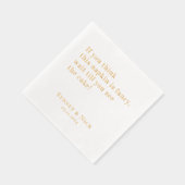 ファンシー | パーソナライズされたおもしろい結婚金ゴールド 箔ナプキン (右)