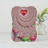 ファンシー フィリグリー ロマンチック フラクタル バレンタインデー シーズンカード (スタンド正面)