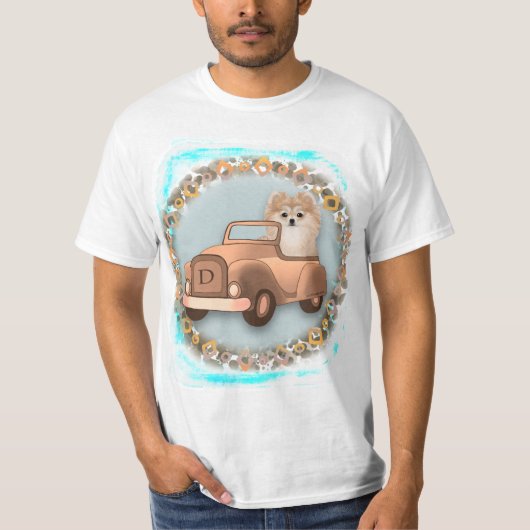 ファンシー ポメラニアンカー Tシャツ (正面)