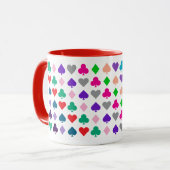 ファンシー、ユニークカラフルトランプが記号に適合 マグカップ (正面左)