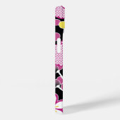 ファンシー レトロ ピンクとイエローの花の花柄 Case-Mate iPhoneケース (裏面 / 右)