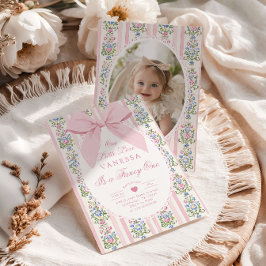 ファンシー ワン ラブシャック ヴィンテージ ボウ 1歳 誕生日 招待状