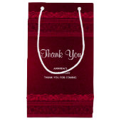 ファンシー&赤エレガント背景ありがスタイリッシュとう スモールペーパーバッグ (正面)