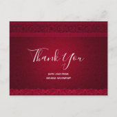 ファンシー&赤エレガント背景ありがスタイリッシュとう ポストカード (正面)