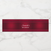 ファンシー&赤エレガント背景のスタイリッシュ誕生日 ペットボトルラベル (シングルラベル)