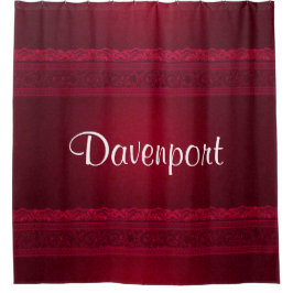 ファンシー&赤エレガント背景スタイリッシュ シャワーカーテン