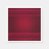 ファンシー&赤エレガント背景スタイリッシュ スタンダードカクテルナプキン (正面)