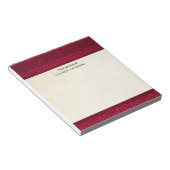 ファンシー&赤エレガント背景スタイリッシュ ノートパッド (アングル)