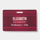 ファンシー&赤エレガント背景スタイリッシュ バッジ (裏面)