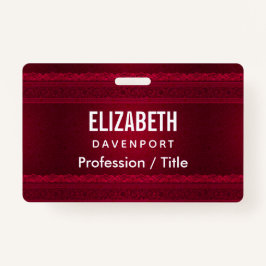 ファンシー&赤エレガント背景スタイリッシュ バッジ