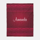 ファンシー&赤エレガント背景スタイリッシュ フリースブランケット (正面)