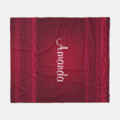 ファンシー&赤エレガント背景スタイリッシュ フリースブランケット (正面(横))