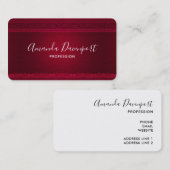 ファンシー&赤エレガント背景スタイリッシュ 名刺 (正面/裏面)