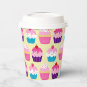 ファンシー、黄色カラフル誕生日のカップケーキ 紙コップ (左)