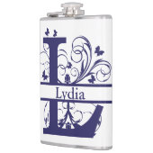 ファンシーSplit Monogram Letter "L"カスタマイズ可能 フラスク (左)