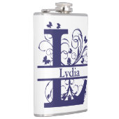 ファンシーSplit Monogram Letter "L"カスタマイズ可能 フラスク (右)