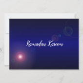 ファンスブルーの三日月のラマダンのモスク 招待状 (裏面)
