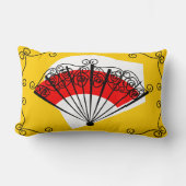 ファンスペインののコーナー赤い背中の枕の腰部 ランバークッション (正面)