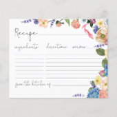 ファンタエレガントスティックフローラブライダルシャワーレシピカード (正面)