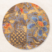 ファンタジアのろうけつ染め ラウンドペーパーコースター (正面)