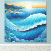 ファンタジアウォーターズシースケープ キャンバスプリント (インサイチュ (ウッドフロア))