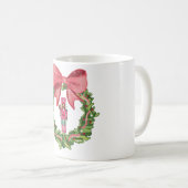 ファンタジックなくるみ割り人形のクリスマスリース コーヒーマグカップ (正面右)