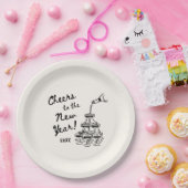 ファンタジックなディスコボール 新年のカウントダウンパーティー ペーパープレート (パーティー)