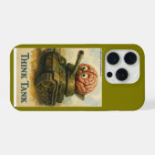 ファンタジックな思考戦車のカートゥーン デザイン iPhoneケース (裏面横)