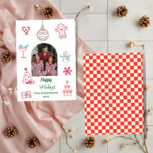 ファンタジックな手描きのレトロクリスマス