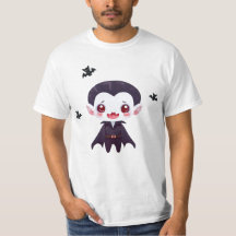 ファンタジックにかわいいハロウィンヴァンパイアTシャツ