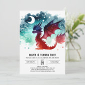 ファンタジックウィングドラゴン誕生祝い 招待状 (スタンド正面)