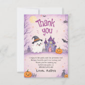 ファンタジックハロウィン誕生日パーティー サンキューカード (正面)