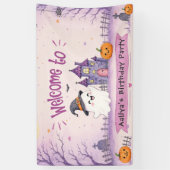 ファンタジックハロウィン誕生日パーティー 横断幕 (縦)