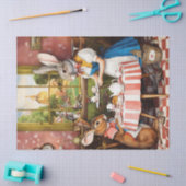 ファンタジーうさぎ茶パーティー動物の分離 薄葉紙 (クラフト)