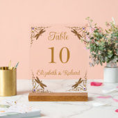 ファンタジーおとぎ結婚り話のテーブル番号 アクリルサイン (ウェディング)