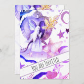*~*ファンタジーおとぎ話スカイベビーシャワー招待状 招待状 (正面/裏面)