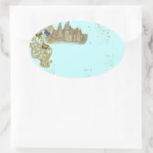 ファンタジーおとぎ話ステッカーラベル 楕円形シール (バッグ)