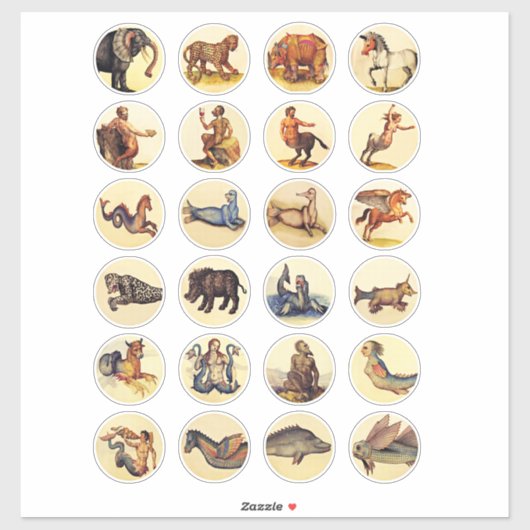 ファンタジーおとぎ野獣アートサークルのコラージングシート シール (シート)