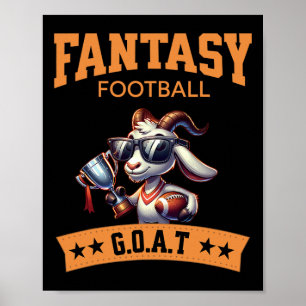 ファンタジーおもしろいサッカーのチャンピオンヤギ ポスター