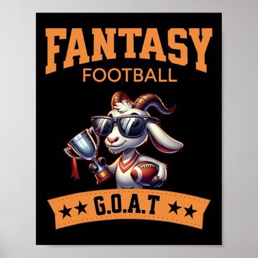ファンタジーおもしろいサッカーのチャンピオンヤギ ポスター (正面)