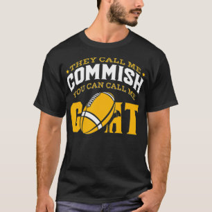 ファンタジーおもしろいサッカーヤギ王者メンズ Tシャツ