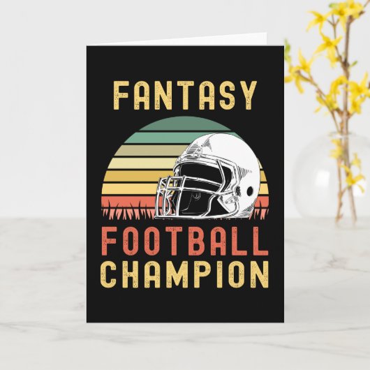 ファンタジーおもしろいチャンピオンの荷車を引くパーティー カード (黄色い花)